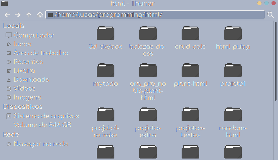 my projects folder